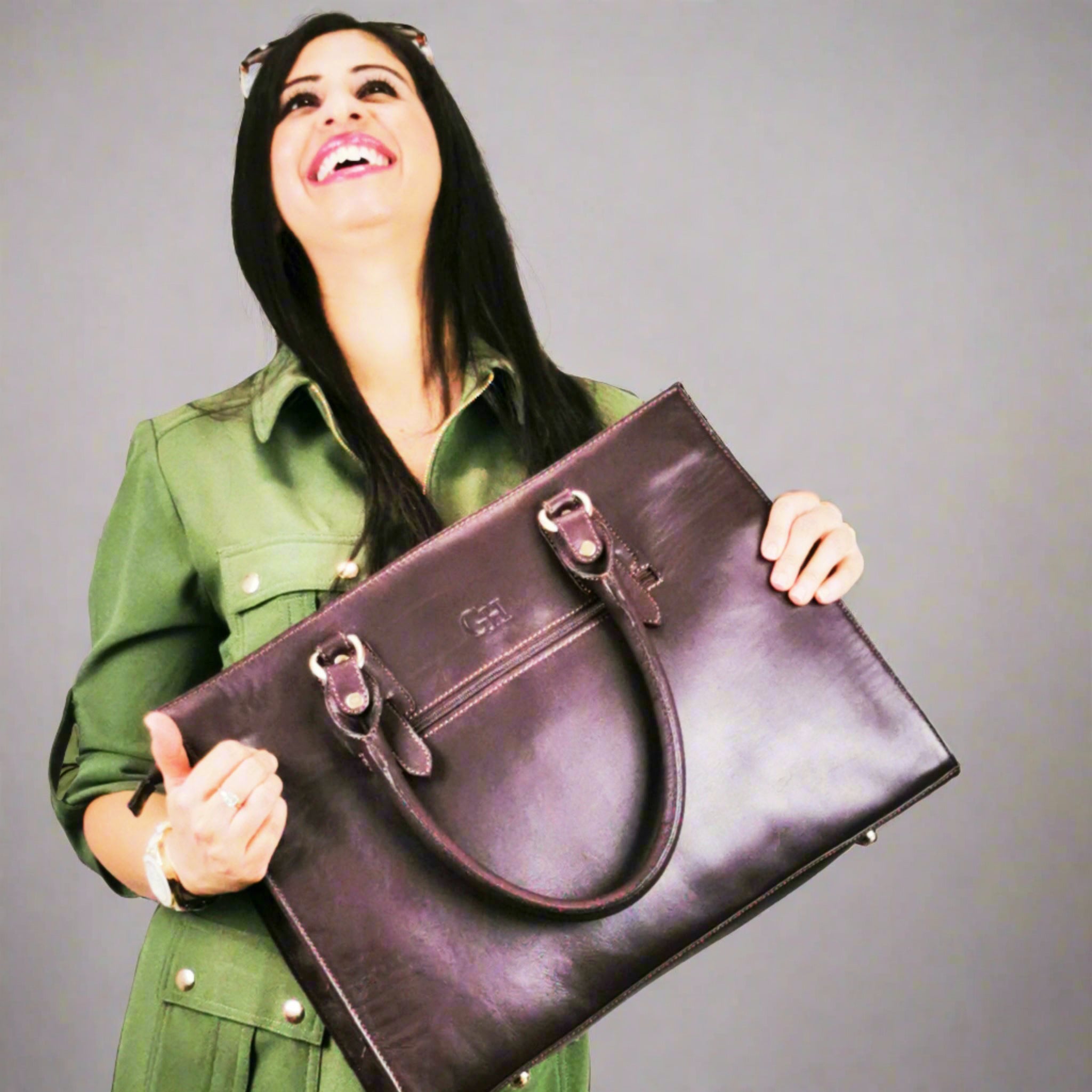 large leather handbags