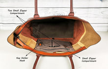 Load image into Gallery viewer, brown leather tote bag
